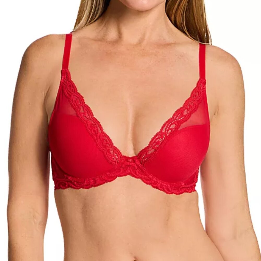 Natori Feathers Plunge T-Shirt Bra in Bonfire